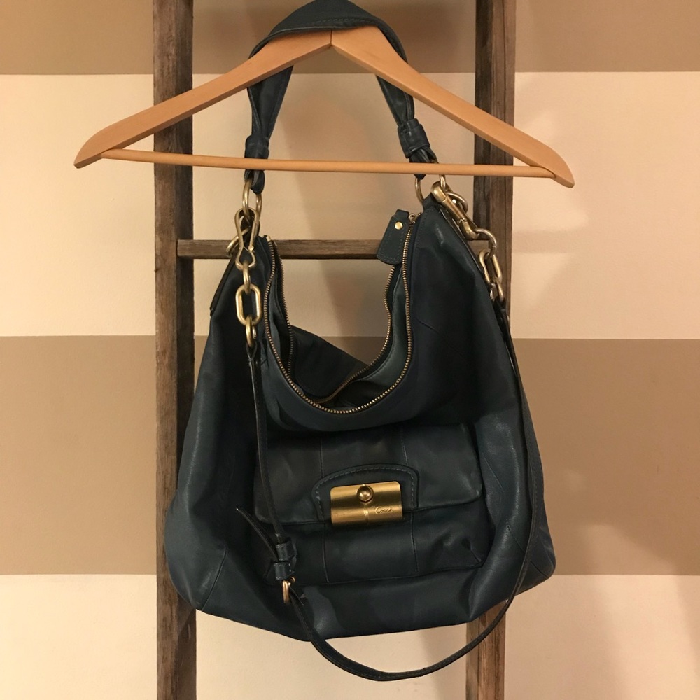 Coach Kristin Hobo Convertible Bag — Dark Teal